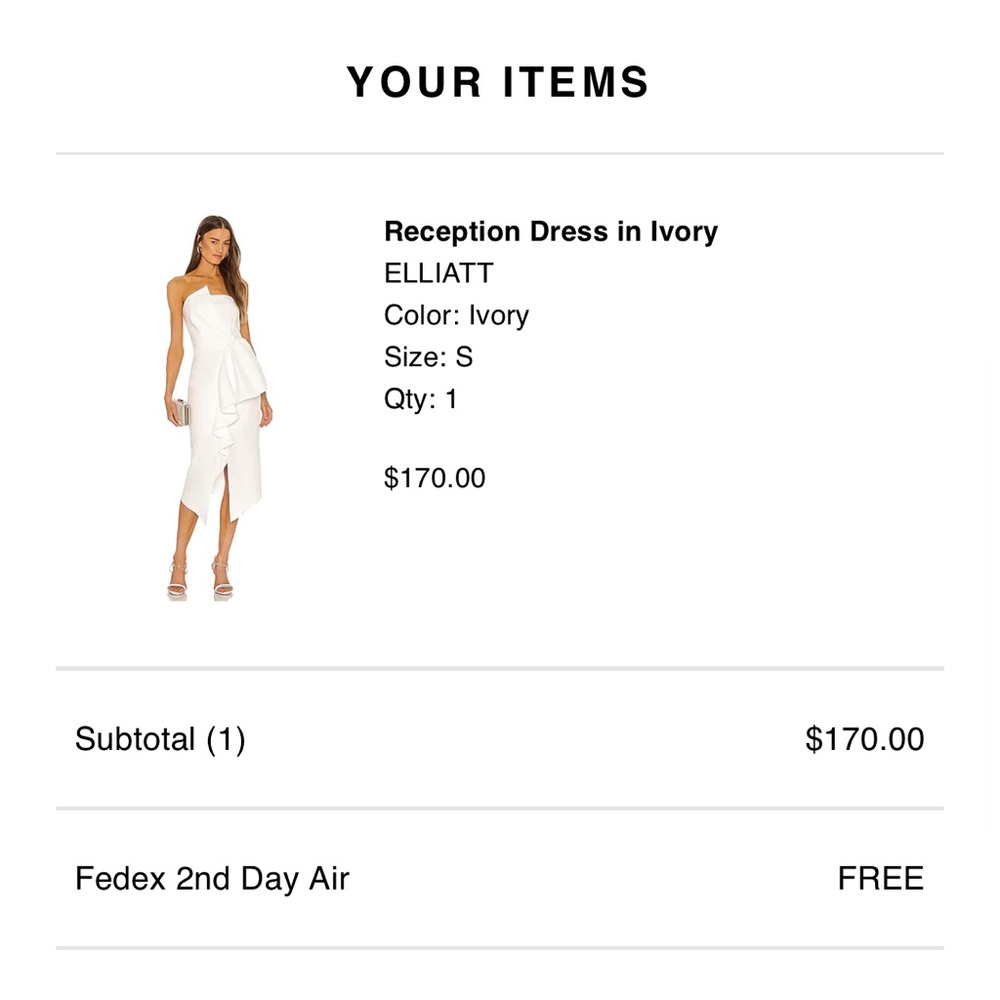 Reception dress- only worn once and dry cleaned!